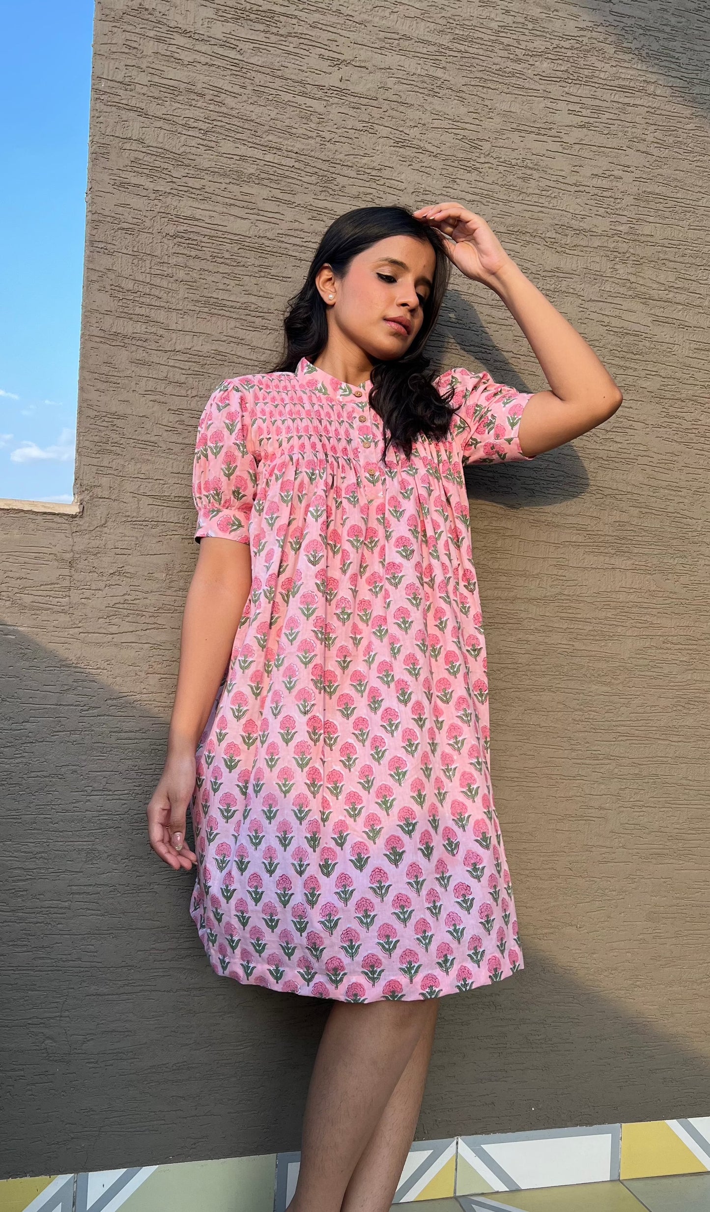 Lily Pink Cotton Dress