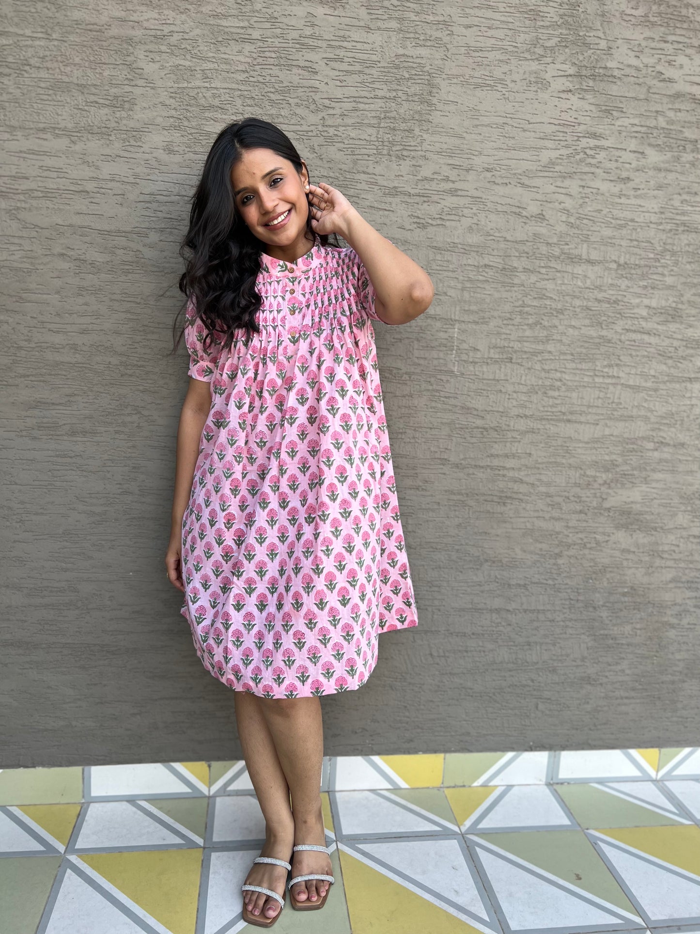 Lily Pink Cotton Dress