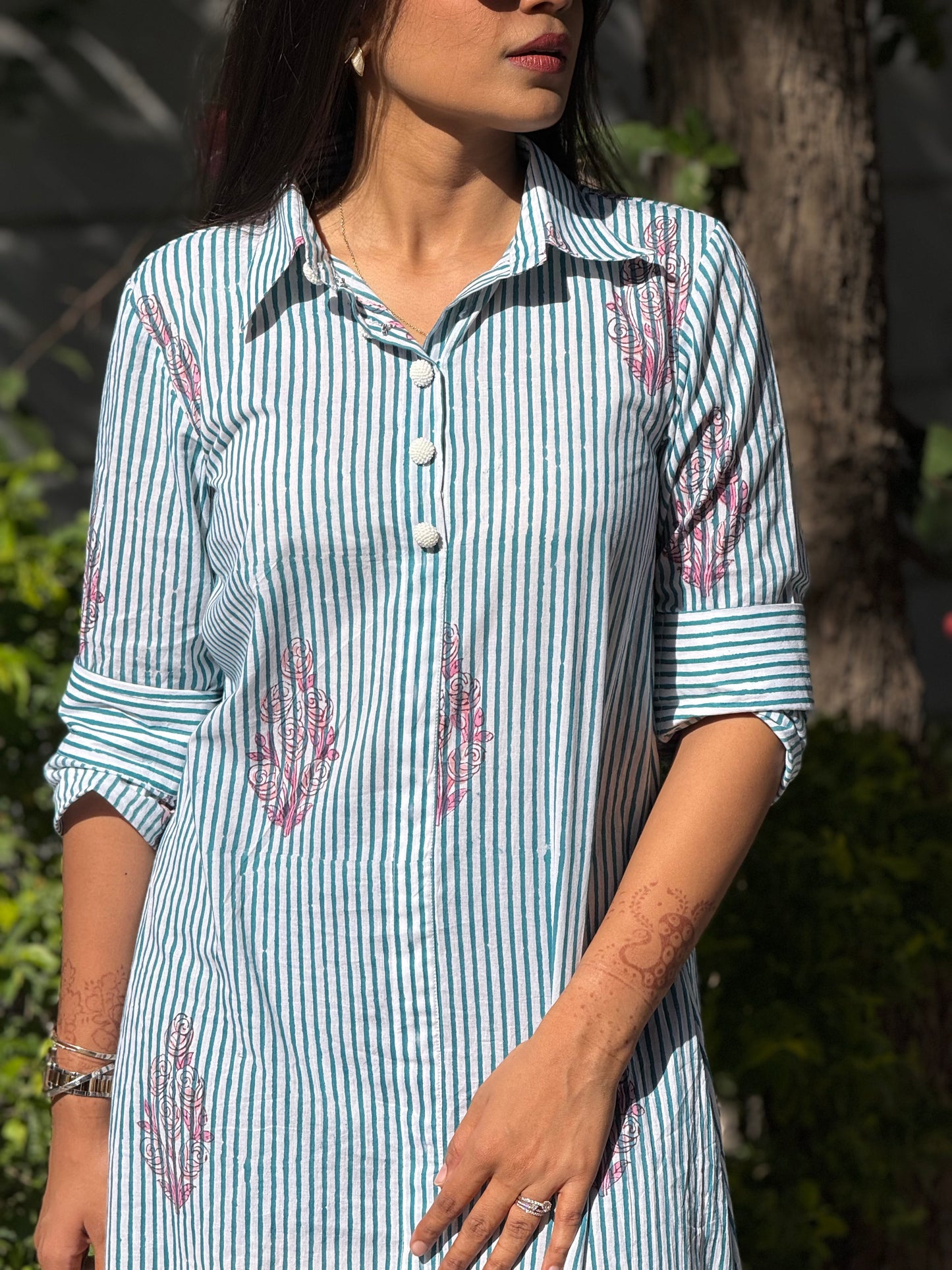 Paro Cotton Stripes Dress