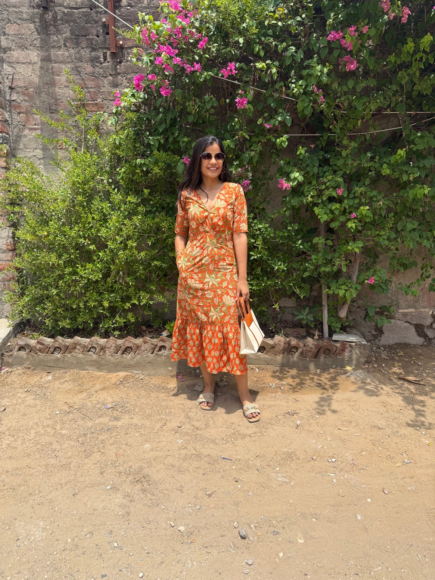 Rasberry Cotton Dress