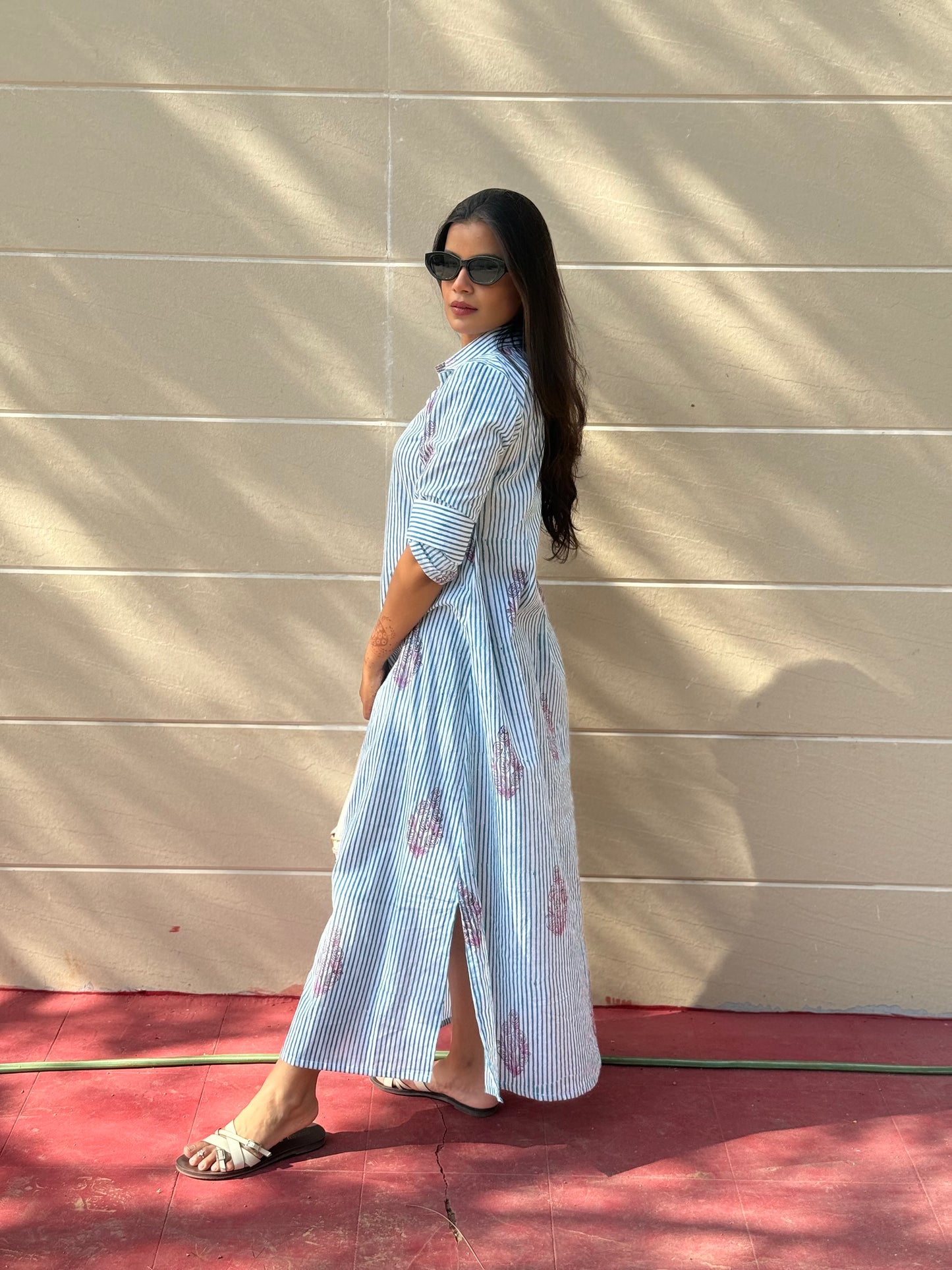 Paro Cotton Stripes Dress