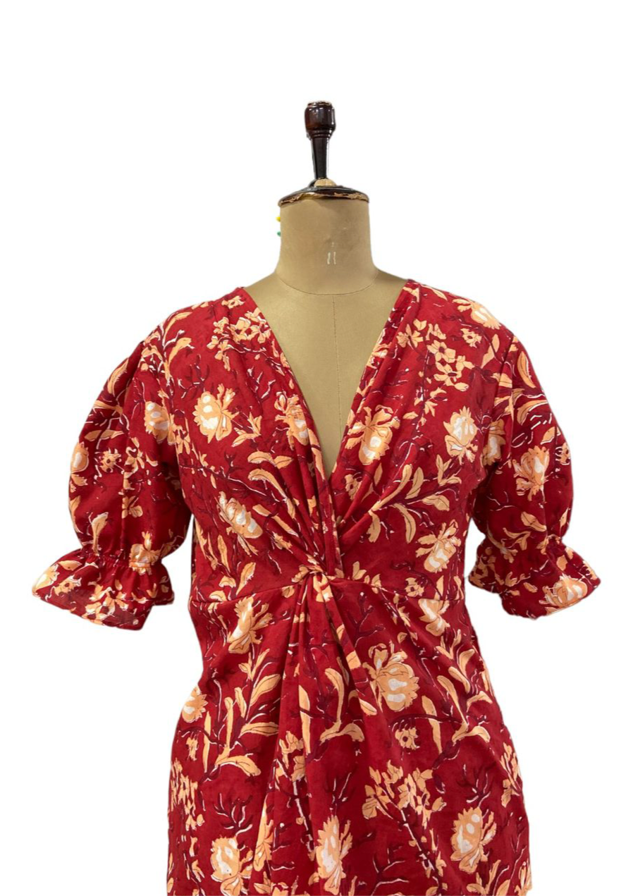 Ruhi Cotton Knot Dress