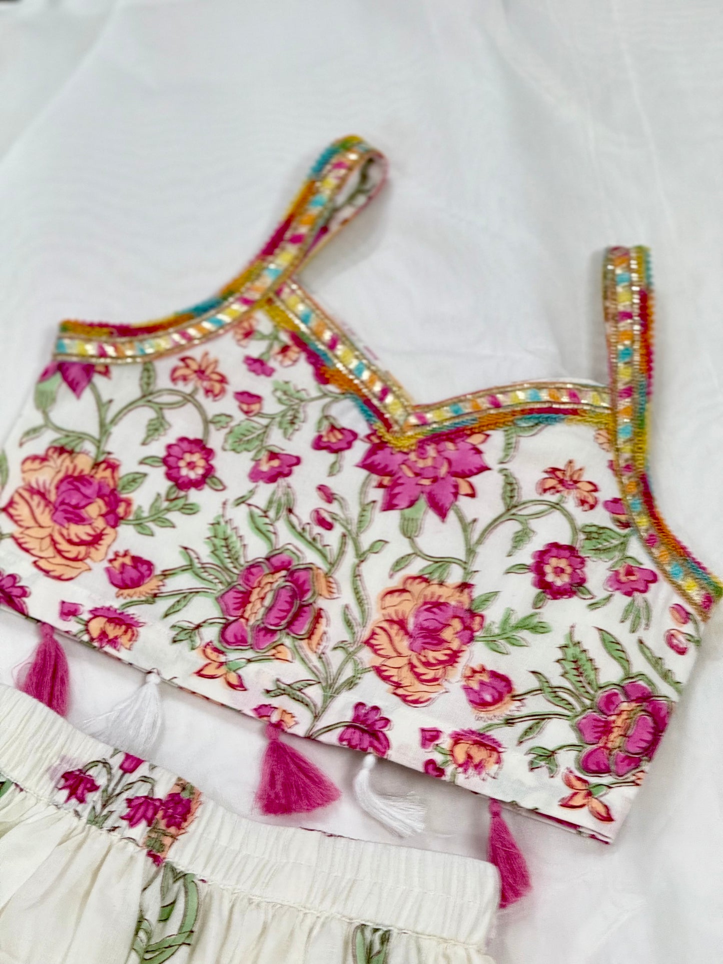 Ruhana floral Kids Lehenga -Set of 3(Girls)