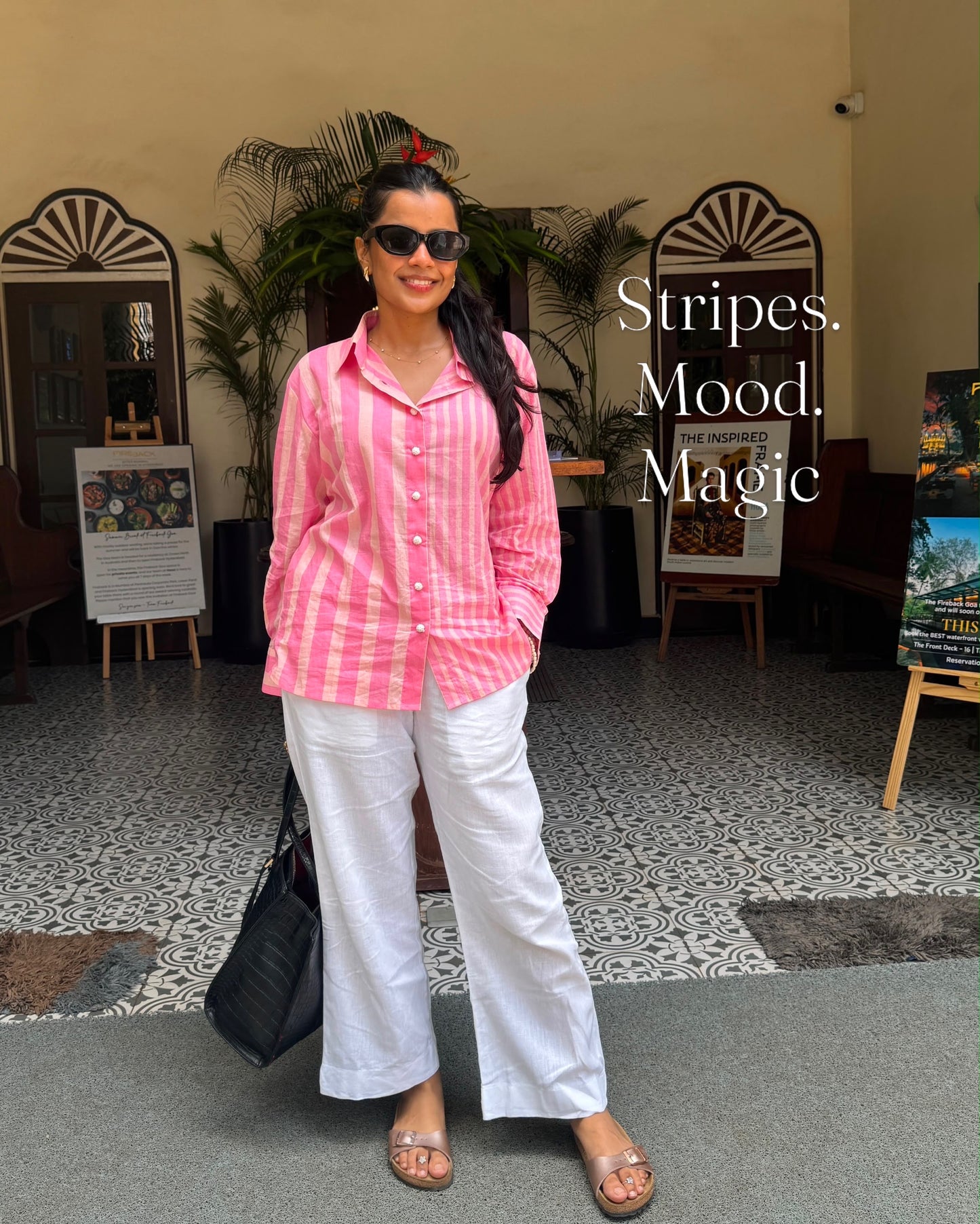Pink Stripes Cotton Shirt