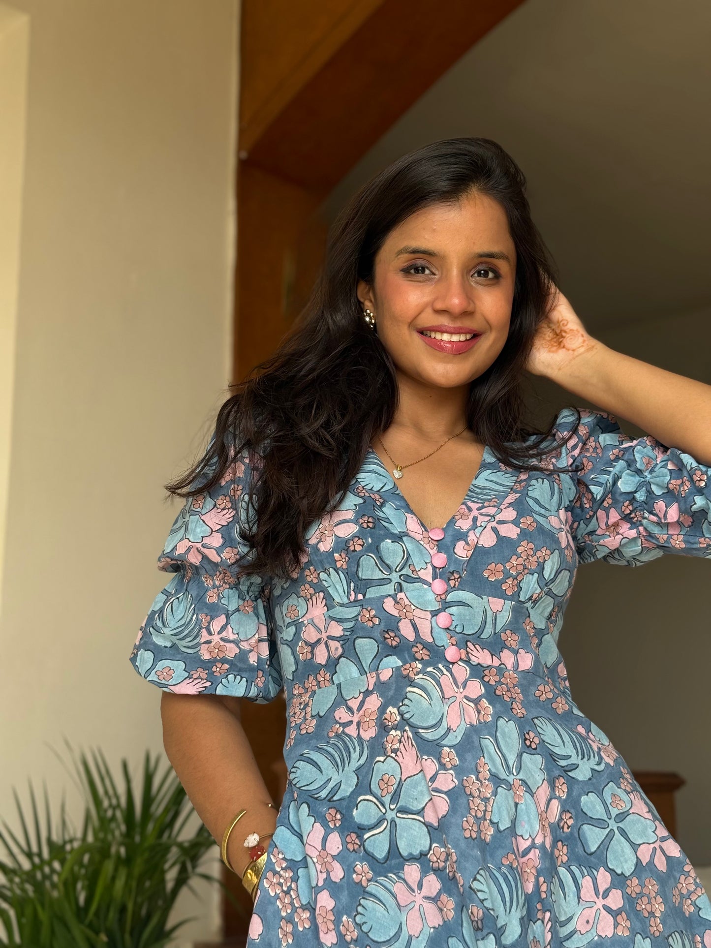 Soba Floral blue dress