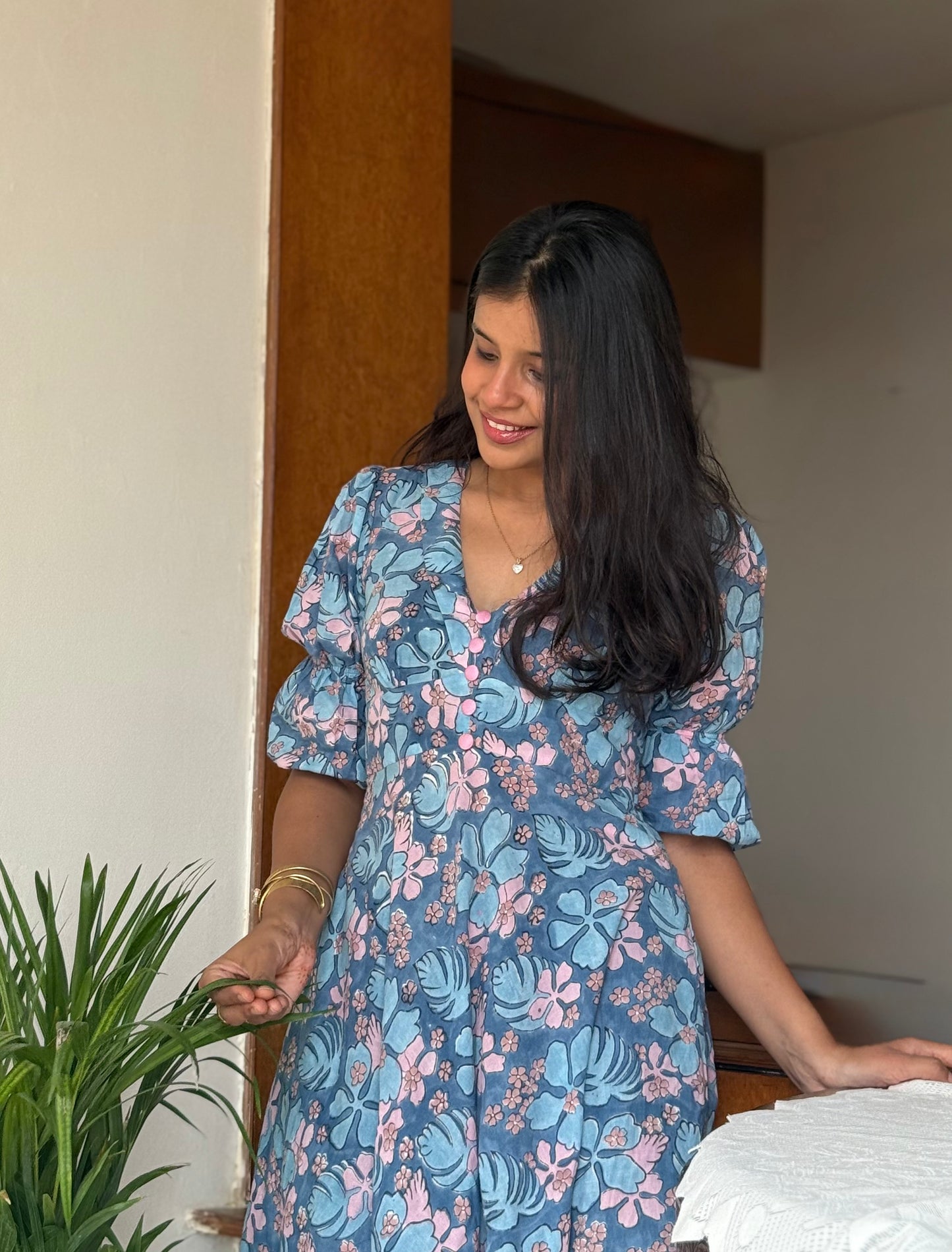 Soba Floral blue dress