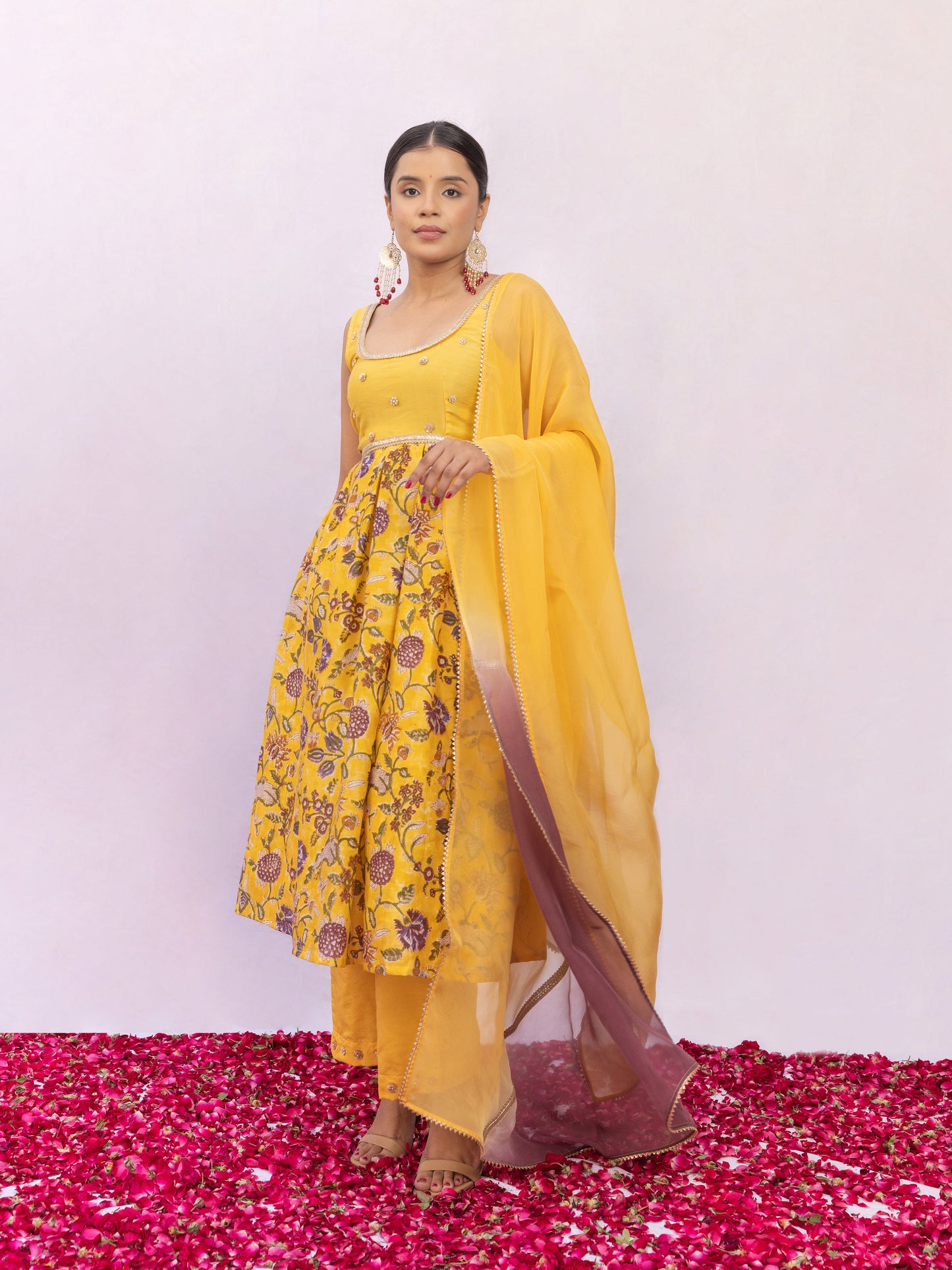 Sita Yellow Chanderi Silk Kurta