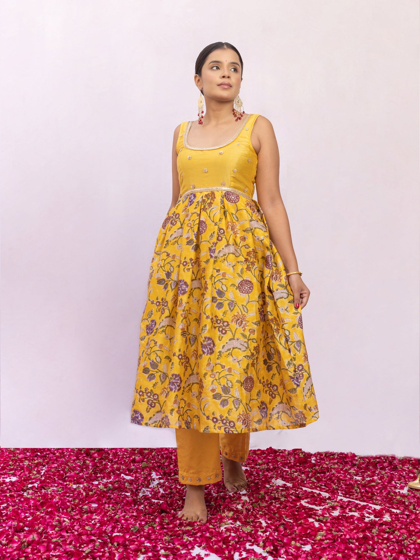 Sita Yellow Chanderi Silk Kurta