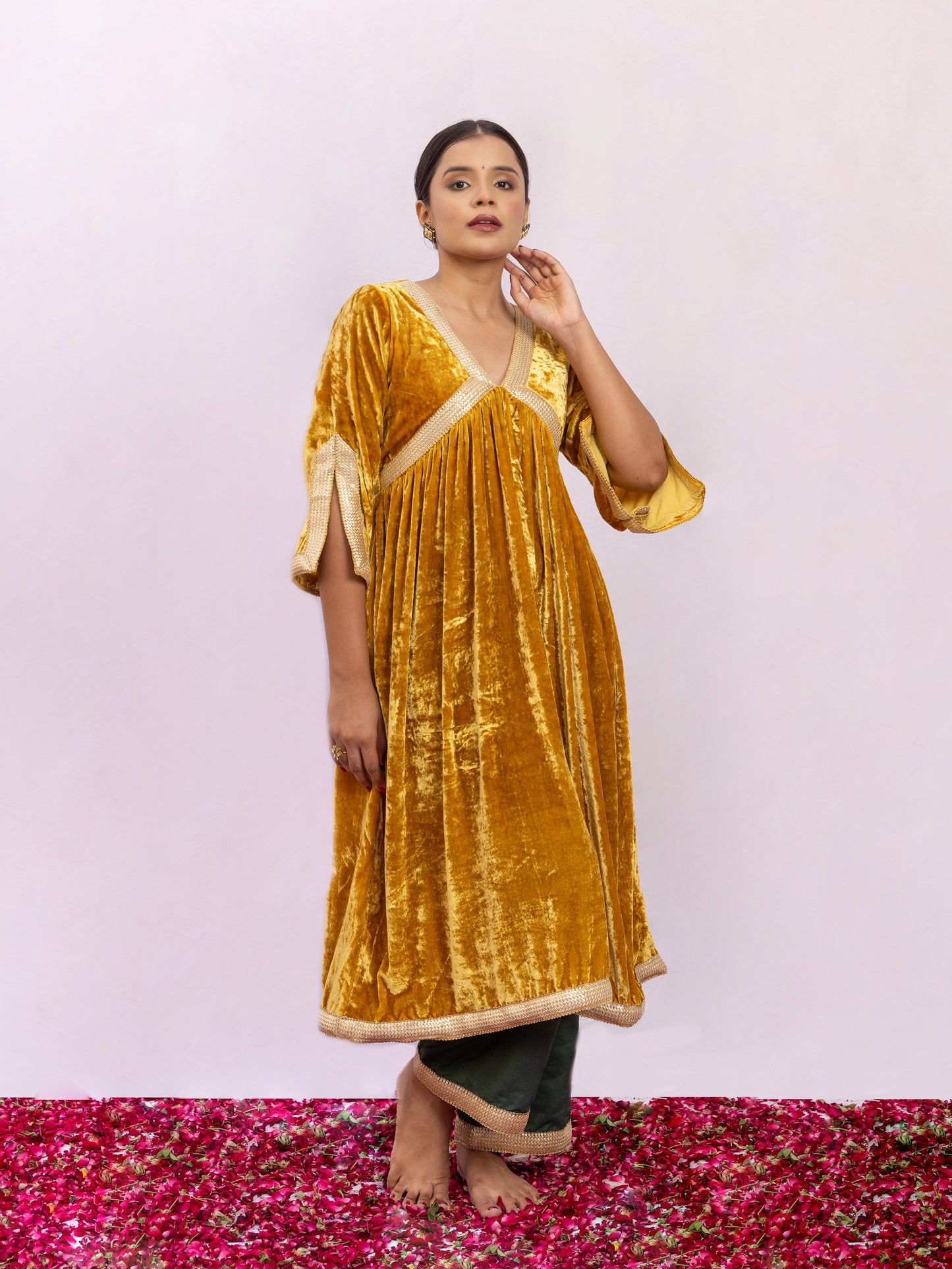 Gauri Velvet Kurta and Pant Set