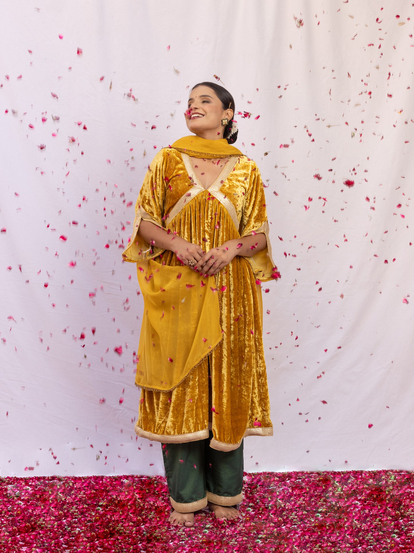 Gauri Velvet Kurta and Pant Set