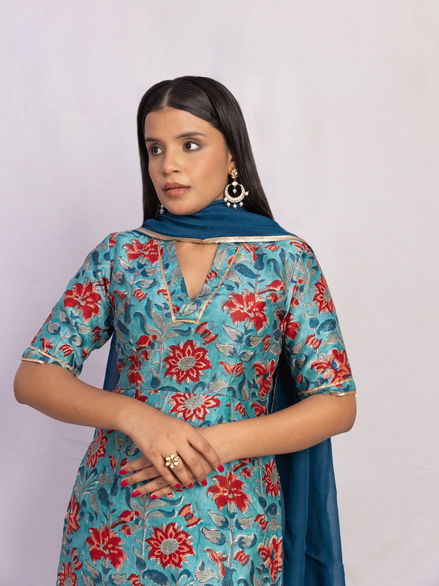 Tara Chanderi Silk Kurta Sharara Set