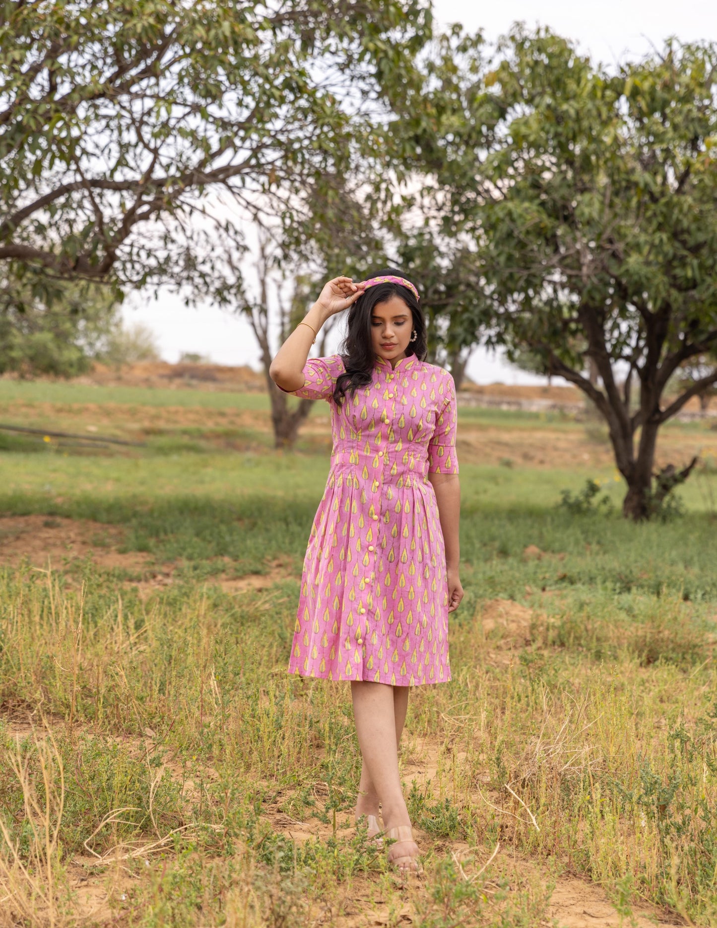 Bella - Pink Shirt Dress