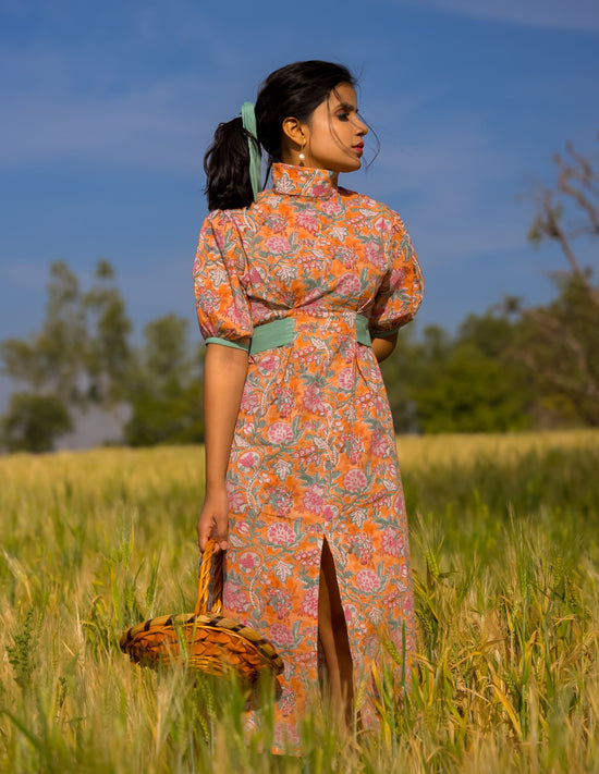 Camille - Floral Belted Dress